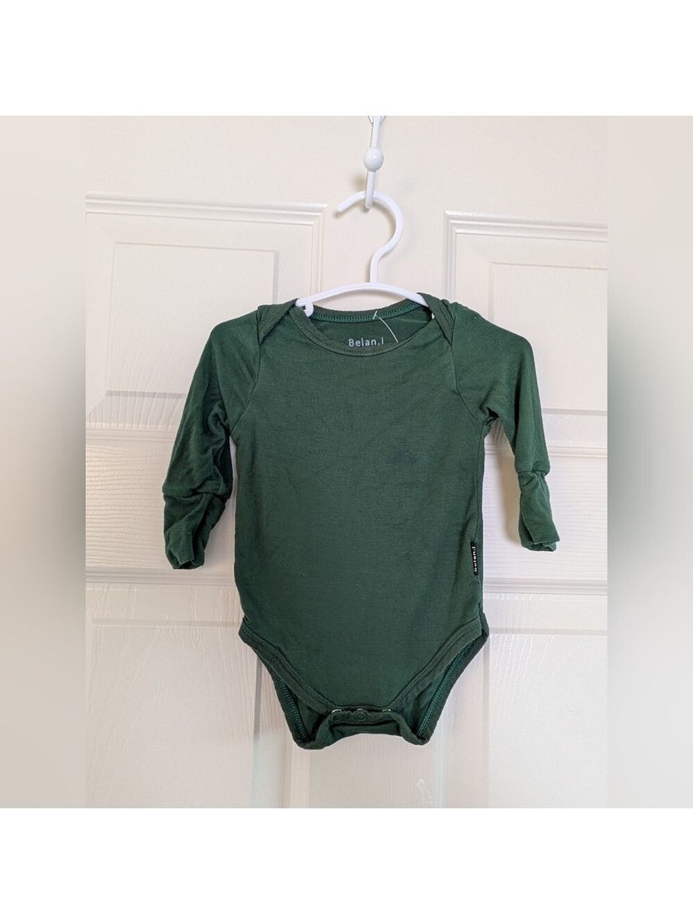 🇨🇦 Belan J Bamboo‎ Long Sleeve Forest Green Kids Bodysuit